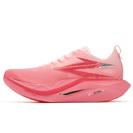 361° Feiran 5 Future Cupid Racing Marathon Sprint Training Physical Test Cushioned Anti-Slip Wear-Resistant Breathable Low-Top Carbon Plate Running Shoes Unisex Fluorescent Light Coral