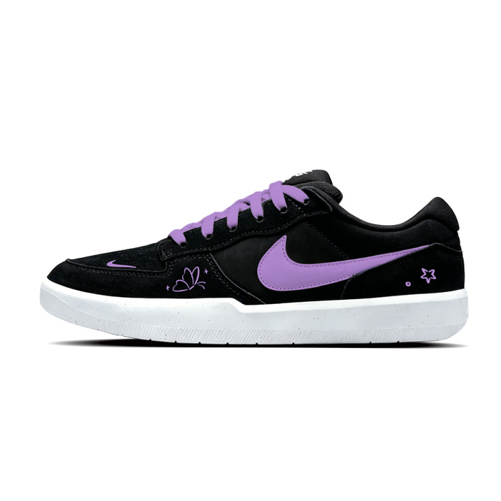 [Custom Sneakers] Nike SB Force 58 Butterfly Poem Leather Textile Special Gift Bag Suede Starry Sky Texture Simple Classic Silhouette Commute Versatile Wear-Resistant Low-Top Skate Shoes Unisex White