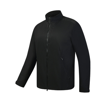 FILA Golf Series Simple Textured Personalized Fashion Classic Casual Sport Golf Versatile Comfort Warm Padded Jacket Men's Dark Black