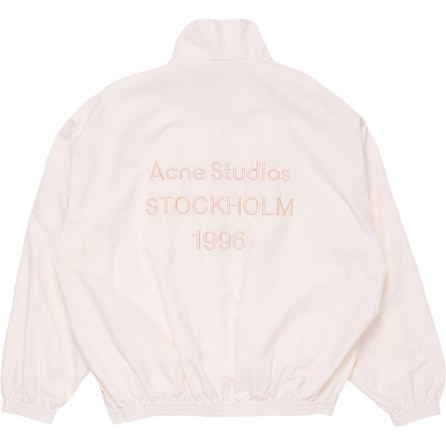 Acne Studios 1996 Series SS25 Back Embroidered Logo Loose Casual Long Sleeve Jacket Coat Men's Soft White