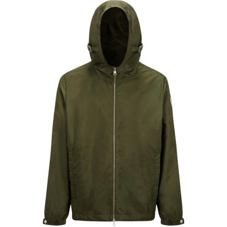 Moncler SS25 Hooded Comfortable Zip Closure Drop Shoulder Long Sleeve Jacket Coat Men's Olive Green