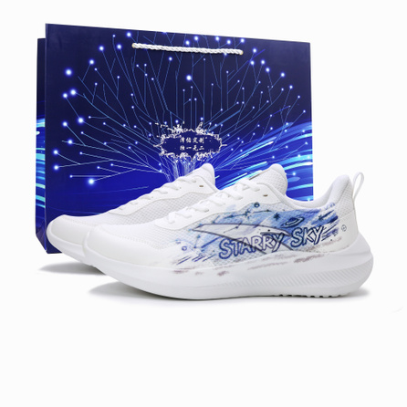 [Custom Sneakers] Anta Clear Sky Fashion Versatile Mesh Wear-Resistant Lightweight Low-Top EVA City Commute Running Shoes Men's Blue Black White