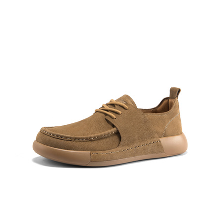 Jeep Classic Retro Slip-On Business Casual Shoes Men's Brown