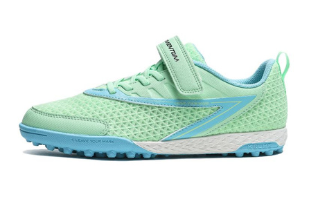 KELME Slip-Resistant Cushioning Wear-Resistant Breathable Low-Top Kids' Soccer Shoes Green Blue Kids'
