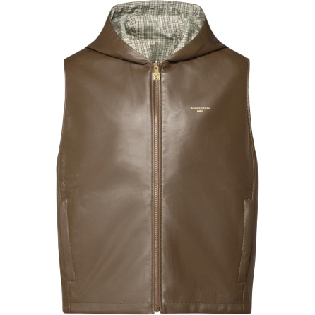 LOUIS VUITTON FW26 Early Fall Collection Sleeveless Hooded Zip-Up Vest Men's
