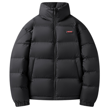 SNOW FLYING Zipper Outdoor Warm Series Stand Collar Short Puffer Jacket Casual High Fill Power Commute Versatile Loose Down Jacket Men's