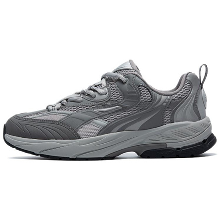 Qiaodan New Retro Classic Versatile Cushioned Slip-Resistant Breathable Low-Top Dad Shoes Men's Grey