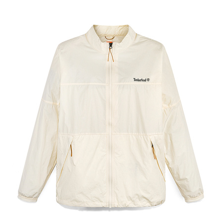 Timberland Solid Stand Collar Packable Breathable Waterproof Windproof UV Sun Protection Jacket Men's Retro White