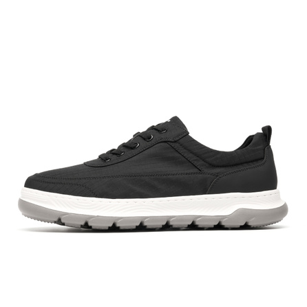 C°BANNER Synthetic Leather Fabric Lightweight Breathable Soft Sole Comfort Casual Shoes Men's Black