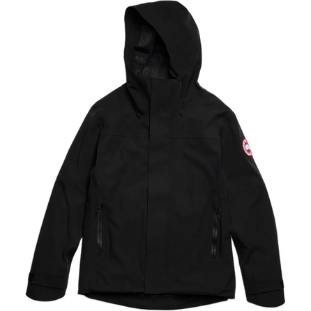 Canada Goose SS25 Rupert Series Solid Hooded Long Sleeve Zip-Front Windbreaker Jacket Men's Black