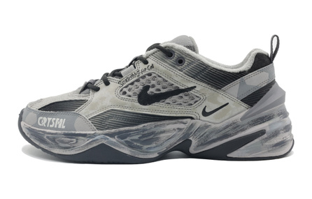 Nike M2K Mist Drama Anti-Slip Wear-Resistant Low-Top Chunky Sneakers Unisex Gray Black
