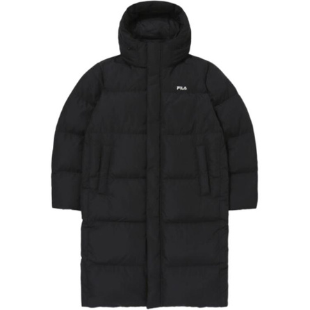 FILA Logo Hooded Zipper Long Sleeve Down Jacket Unisex