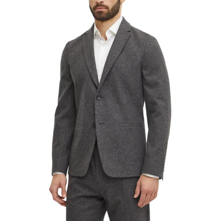 CALVIN KLEIN Solid Color Single-Breasted Long Sleeve Jacket Coat Men's Grey