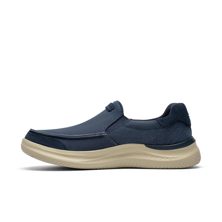 Skechers HASTING Slip-On Low-Top Casual Shoes Men's Navy Blue