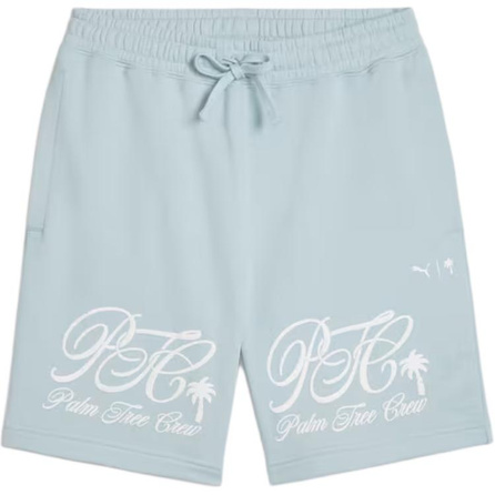 PUMA X Palm Tree Crew Solid Color Drawstring Letter Embroidery Casual Shorts Men's Cyan