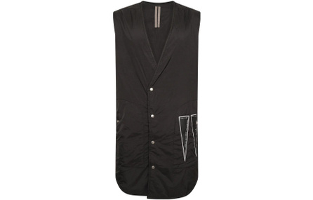 RICK OWENS Logo print Sleeveless Coat