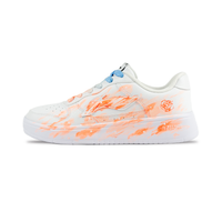 [Custom Sneakers] LiNing Fuzhou Gift Bag Edition American Graffiti Splash Ink Slip-Resistant Wear-Resistant Low-Top Skate Shoes Men's Orange Blue Оранжевый, синий