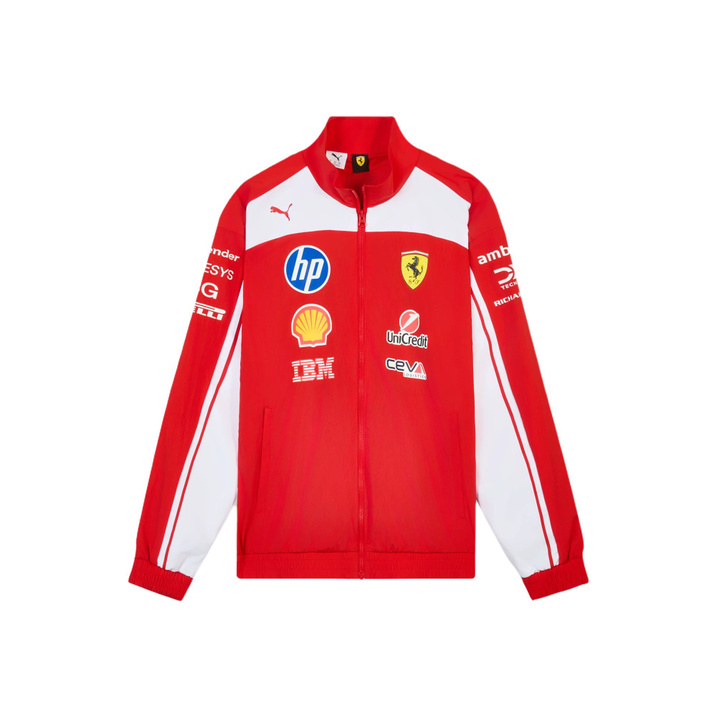 PUMA × Ferrari REPLICA DRIVERS AUTHENTIC Scuderia Ferrari HP Team 2026 Season Casual Zip Breathable Contrast Color Stand Collar Jacket Men's