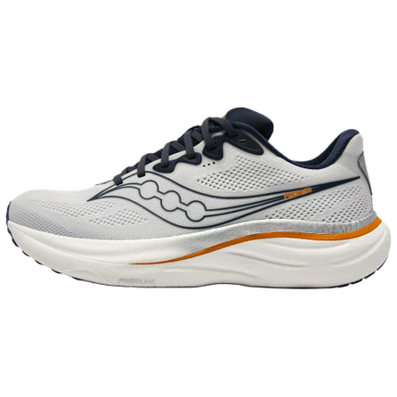 Saucony Ride 19 Comfortable Durable Synthetic Leather Breathable Responsive Running Shoes Men's White