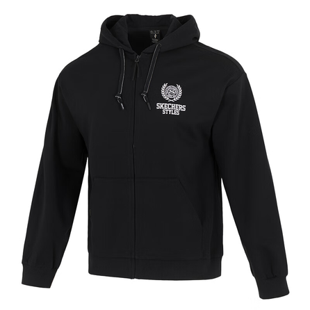 Skechers Wind Series Brand Logo Letter Windproof Hooded Long Sleeve Jacket Unisex
