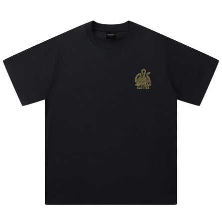 CLOT CLOTTEE Pure Cotton Heavy 320G American Retro Trendy Brand Letter Logo Xuanwu Outdoor Casual Versatile Skin-Friendly Comfortable Breathable Sports Cool Feeling Non-Sweaty Wear-Resistant Crewneck Pullover Short Sleeve T-Shirt Unisex