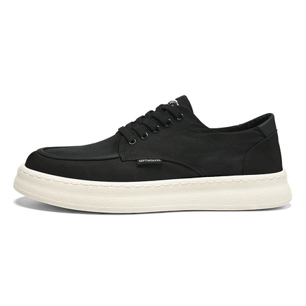 SEPTWOLVES Breathable Height Increasing Coverage Low-Top Canvas Shoes Men's