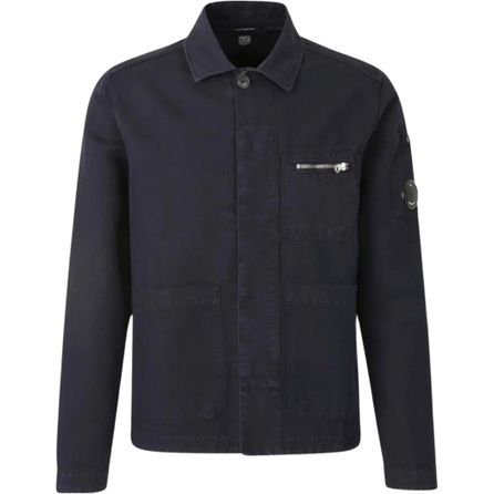 C.P.Company Zippered Patch Pocket Logo Long Sleeve Jacket Coat Men's