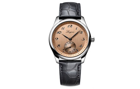 LONGINES Master Collection Automatic Mechanical Movement 30M Water Resistance Men's Watch Swiss Watch 38.5mm Beige Dial Stainless Steel Case Crocodile Leather Strap