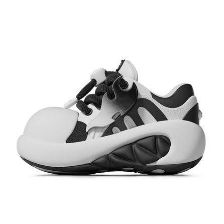CHIKOKU Chunky Sneakers Unisex Low-Top Small White Zircon