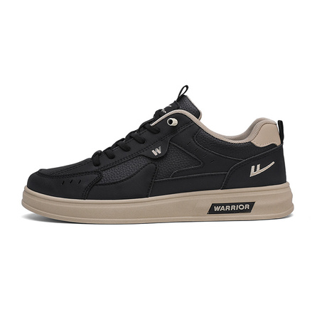Warrior Synthetic Leather Trendy Fashion Simple Patchwork Commute Sport Versatile Comfort Chunky Sole Wear-Resistant Lightweight Height-Increasing Low-Top Sneakers Men's