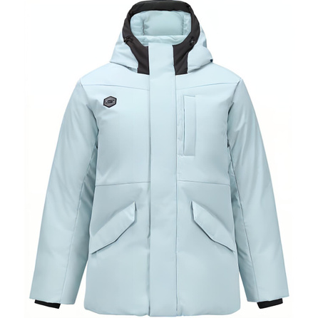 Skechers Comfort Warm Hooded Jacket Down Coat Men's Pearl Blue