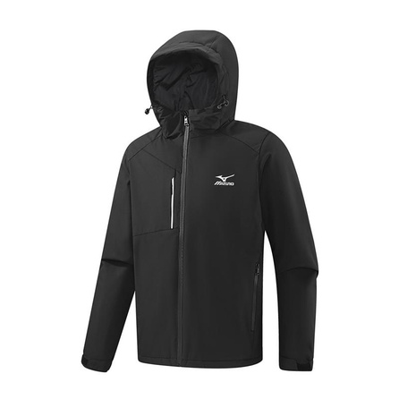 Mizuno Mountain Outdoor Workwear Windproof Waterproof Warm Logo Print Zipper Hooded Jacket Coat Unisex