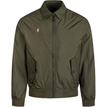 Polo Ralph Lauren Solid Color Logo Embroidery Zip Long Sleeve Jacket Coat Men's Green