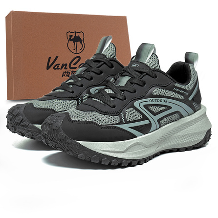 VanCamel Early Autumn Trend Simple Versatile Outdoor Functional Shoes Sports Casual Comfortable Hiking Shoes Gift Box Slip-Resistant Wear-Resistant Lightweight Low-Top Mountaineering Shoes Men's