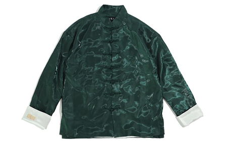 Sanxing Liubu Heavy-Duty Chinese Style Metal Liquid Handmade Frog Button Solid Color Long-Sleeve Embroidered Tang Jacket Autumn