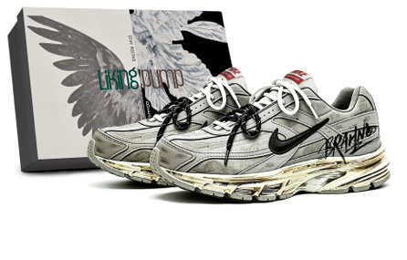 Custom SneakersNike Initiator Old Dream Gold Nike Initiator Boyfriend Premium Comfortable Versatile Cushioning Wear-Resistant Breathable Support Low-Top Dad Shoes Men's Gray