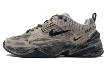 Nike M2K Wear Resistant Lightweight Height Increasing Low Top Chunky Sneakers Unisex Brown