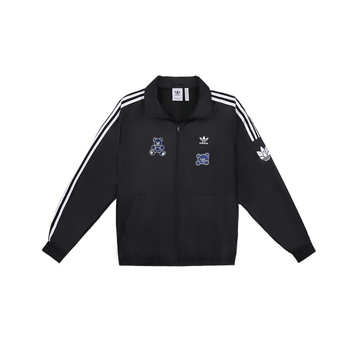 [Custom Apparel] adidas originals '' Casual Retro Sport Stand Collar Long Sleeve Jacket Men's Black