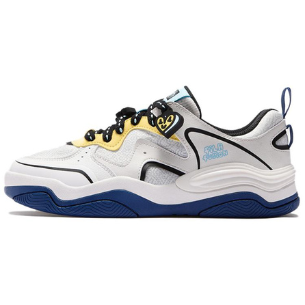 Mr doodle x FILA FUSION KICK III Kickboard Shoes 3rd Generation Versatile Comfortable Wear-Resistant Low-Top Sneakers Men's White Blue