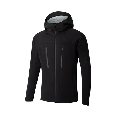 361° Big Grinder Outdoor Series Solid Hooded Zip-Up Waterproof Windproof Breathable Rain Jacket Unisex