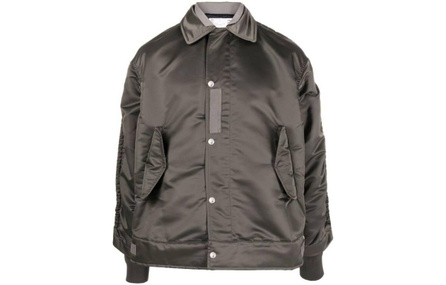 Sacai Collared Button-Up Bomber Jacket