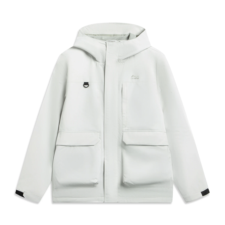 LiNing Sports Life Series Simple Hooded Loose Short Cotton Jacket Men's