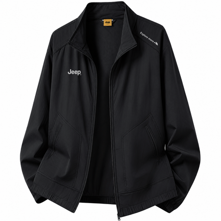 Jeep Ice Blade Sun Protection Series 40D Wrinkle Mountain Style Outdoor Lightweight Heat Dissipation Ice Silk Cool Feeling Mountaineering Hiking Fishing Solid Color Simple Brand Logo Lightweight Trendy Versatile Loose Comfortable Breathable Quick-Dry Prem