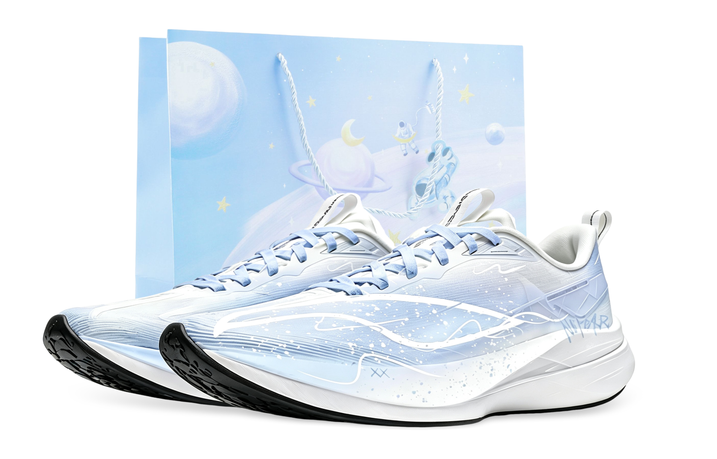 [Custom Sneakers] Li-Ning Chitu 9 PRO Nuts Otaru Gift Bag Hand-Painted Premium Feel Sports Graffiti Physical Test Versatile Low-Top Running Shoes Men's White Blue