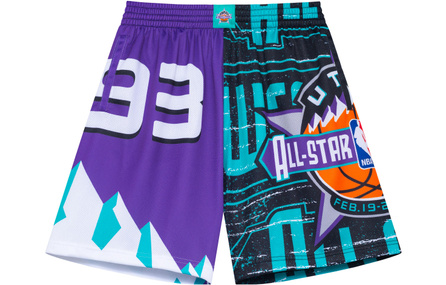 Mitchell Ness Casual Shorts Men Multicolor Purple & Blue