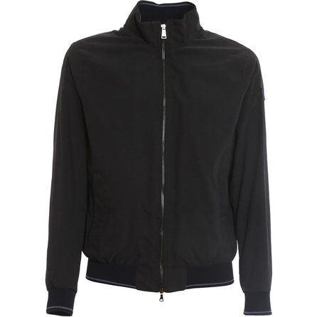 Paul & Shark Yachting Solid Stand Collar Zip-Up Jacket Men's Black