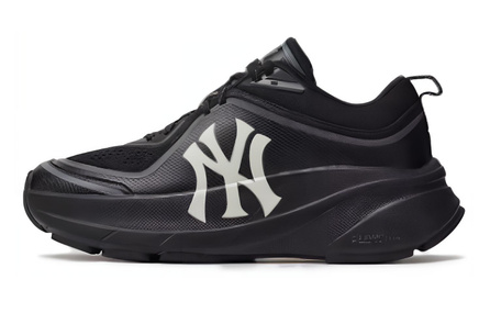 MLB Chunky Runner Ath flow Anti Slip Wear Resistant Low Top Running Shoes Unisex Black White