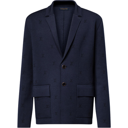 LOUIS VUITTON Lapel Single-Breasted Logo Jacquard Long Sleeve Jacket Men's
