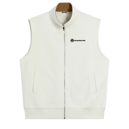Acupuncture Trendy Casual Couple Vest Jacket Preppy Style Fashion Versatile Stand Collar Design Comfortable Lightweight Vest Unisex