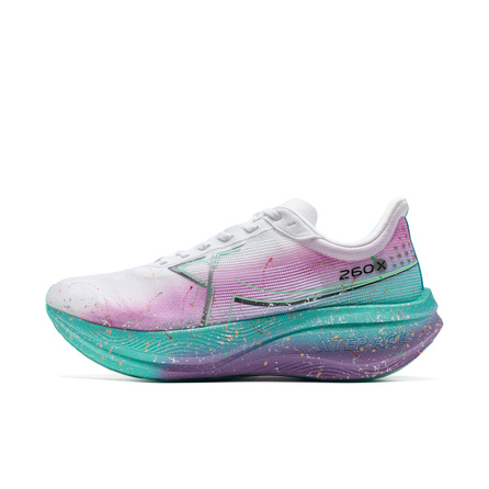 Xtep 260X 1.0 Night Glow Comfortable Versatile Wear-Resistant Support Low-Top Carbon Plate Running Shoes Men's White Purple